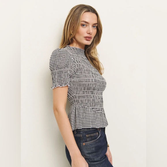 Reformation Aggie Top In Remy Check, brand new without tags, never worn,no flaws - Picture 4 of 15